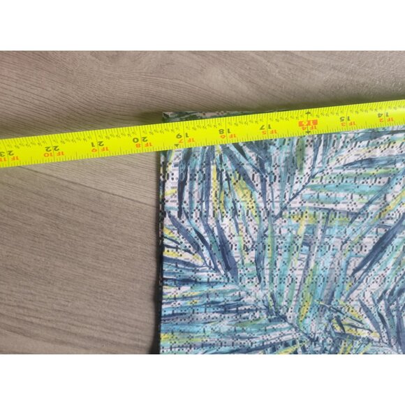 Kim Rogers Womens Capri Pants Size 18 Blue & Green Tropical Print Elastic Waist - Picture 5 of 5